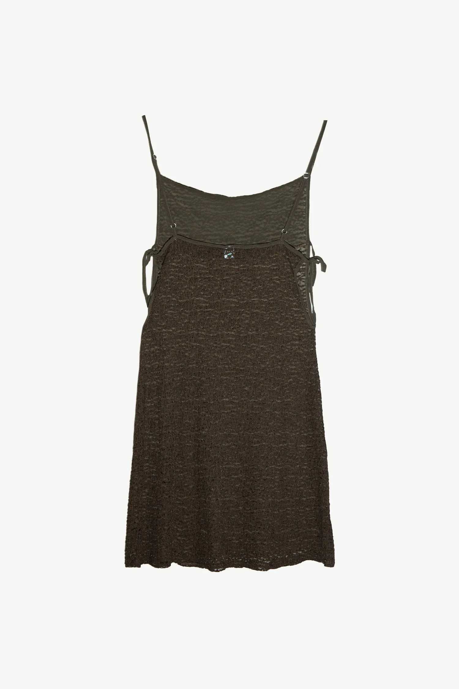 Crepe Mesh Mini Dress in Brown sold by FIND ME NOW product image thumbnail 5