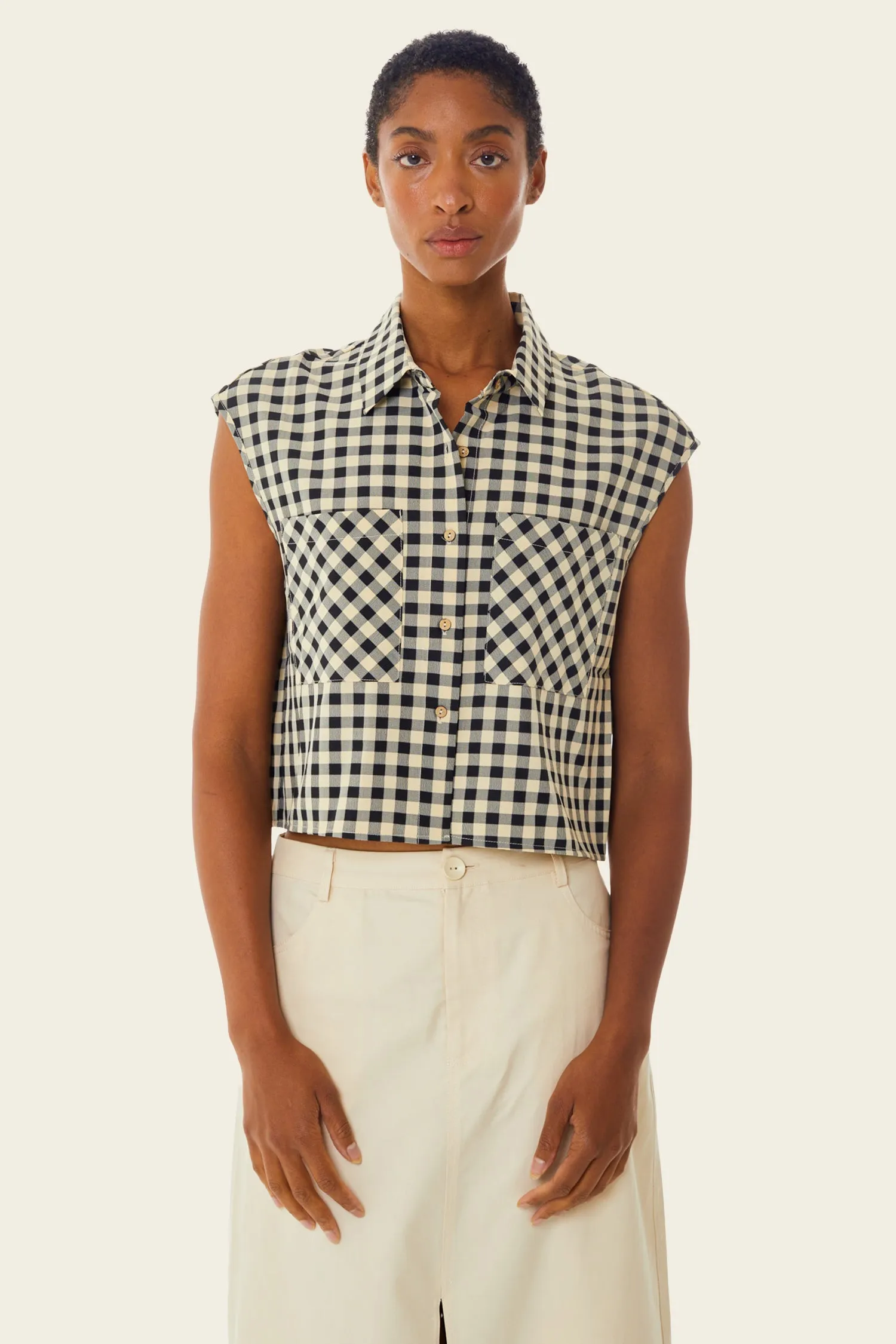 Estelle Button Down Vest sold by FIND ME NOW
