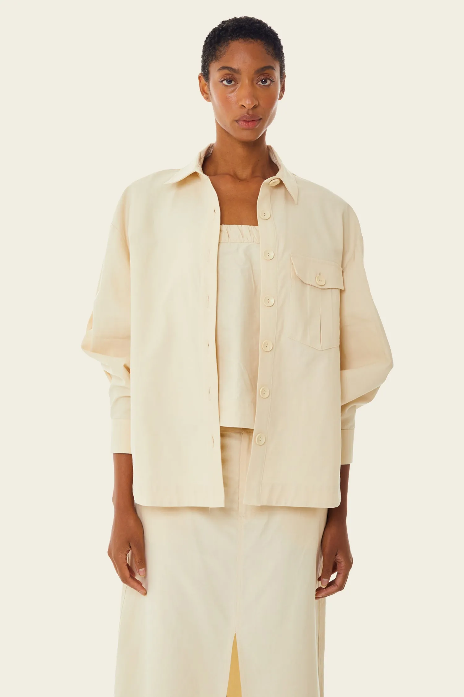 Oversized Cargo Button Down sold by FIND ME NOW