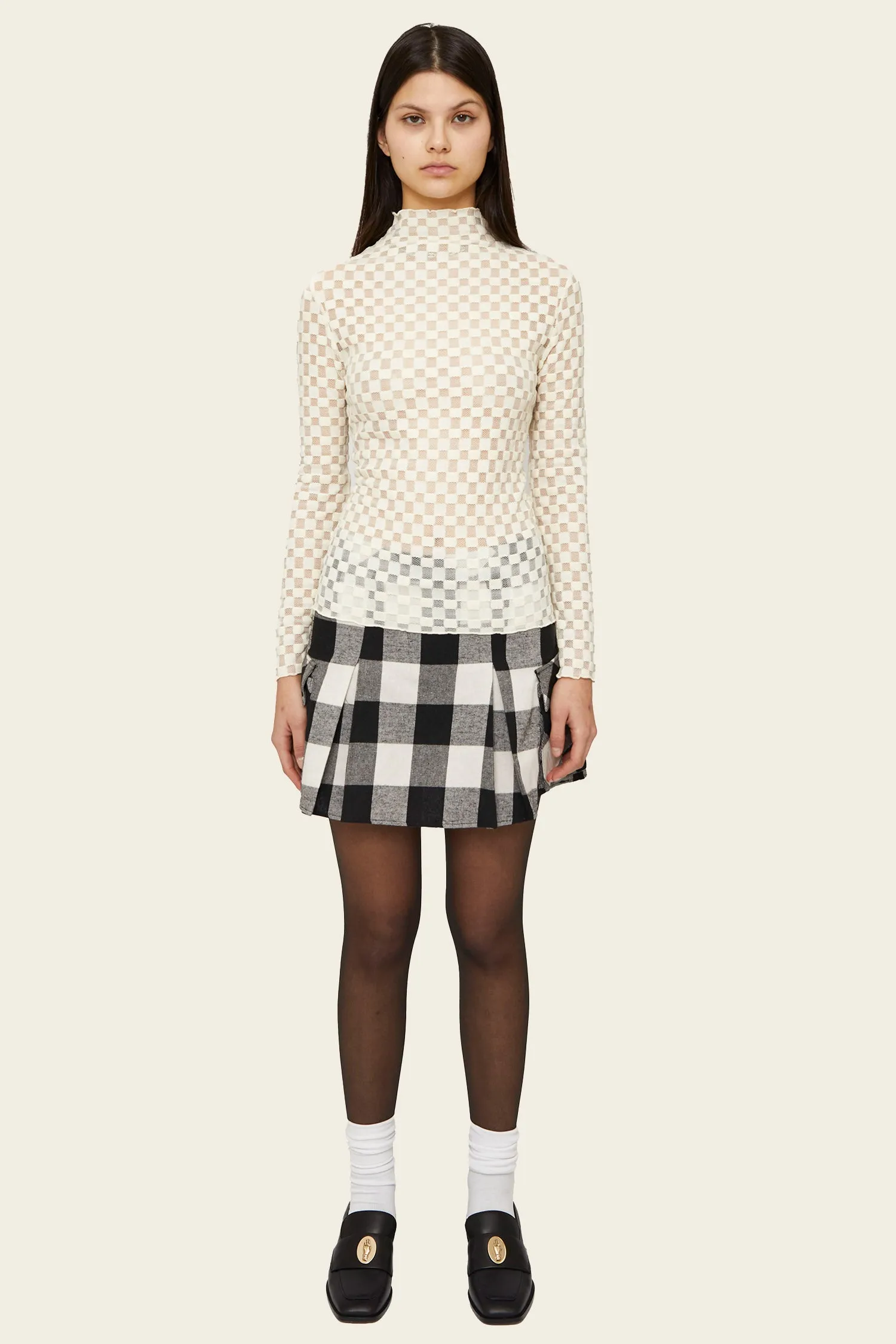 Harmony Checkered Mesh Top sold by FIND ME NOW product image thumbnail 2
