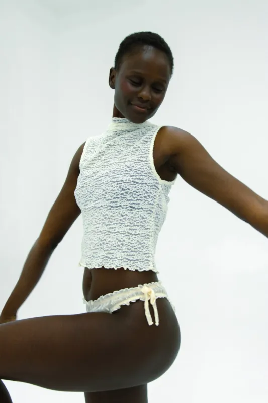 Crepe Mesh Tee sold by FIND ME NOW