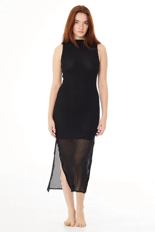ADDISON SEERSUCKER MIDI DRESS sold by FIND ME NOW