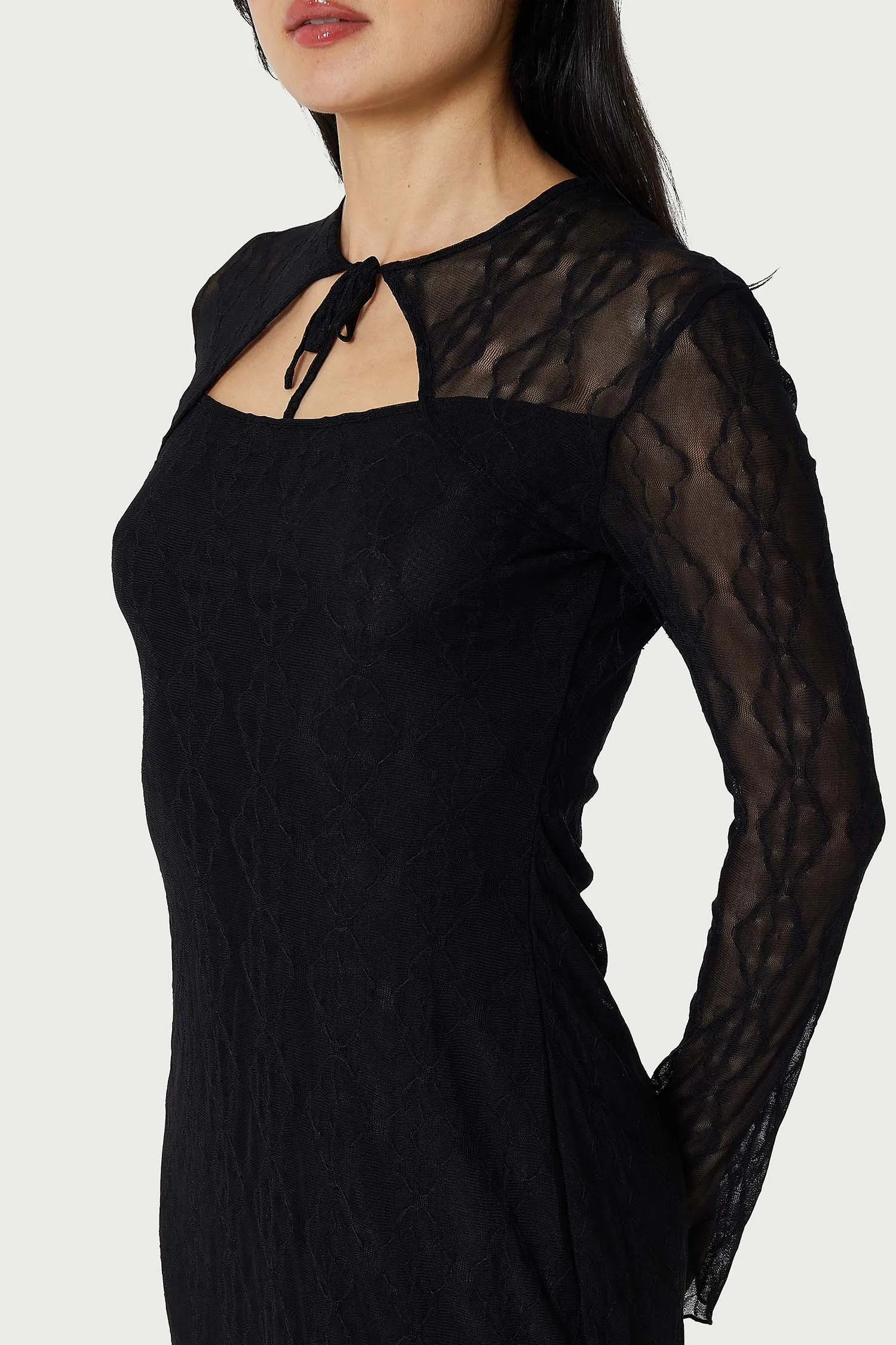 MARIPOSA LONG SLEEVE BOW MINI DRESS sold by FIND ME NOW product image thumbnail 3