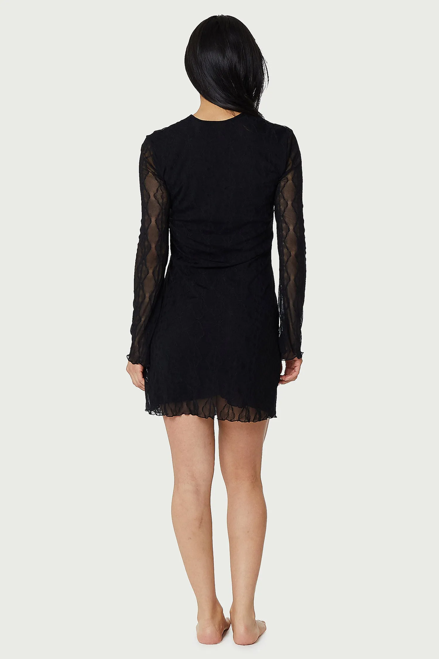 MARIPOSA LONG SLEEVE BOW MINI DRESS sold by FIND ME NOW product image thumbnail 2