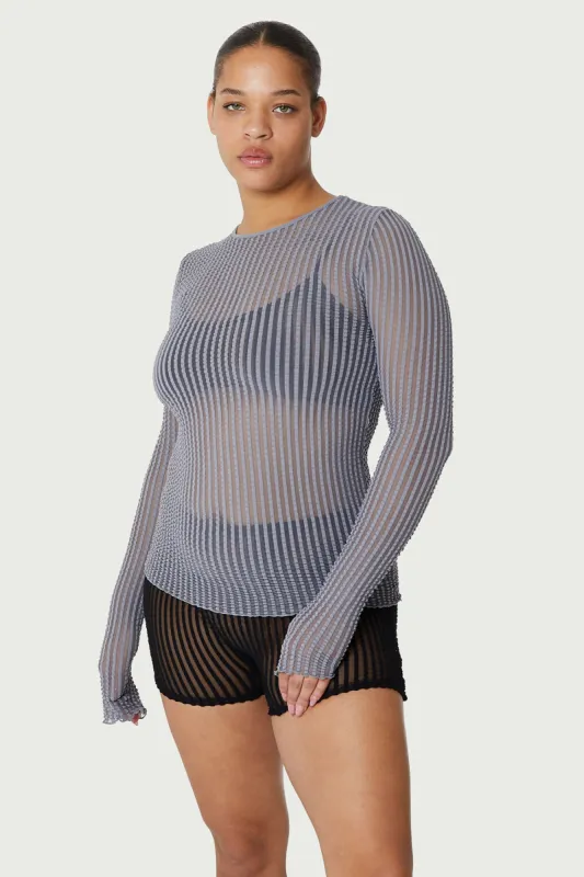 Addison Mesh Long Sleeve Top made by FIND ME NOW