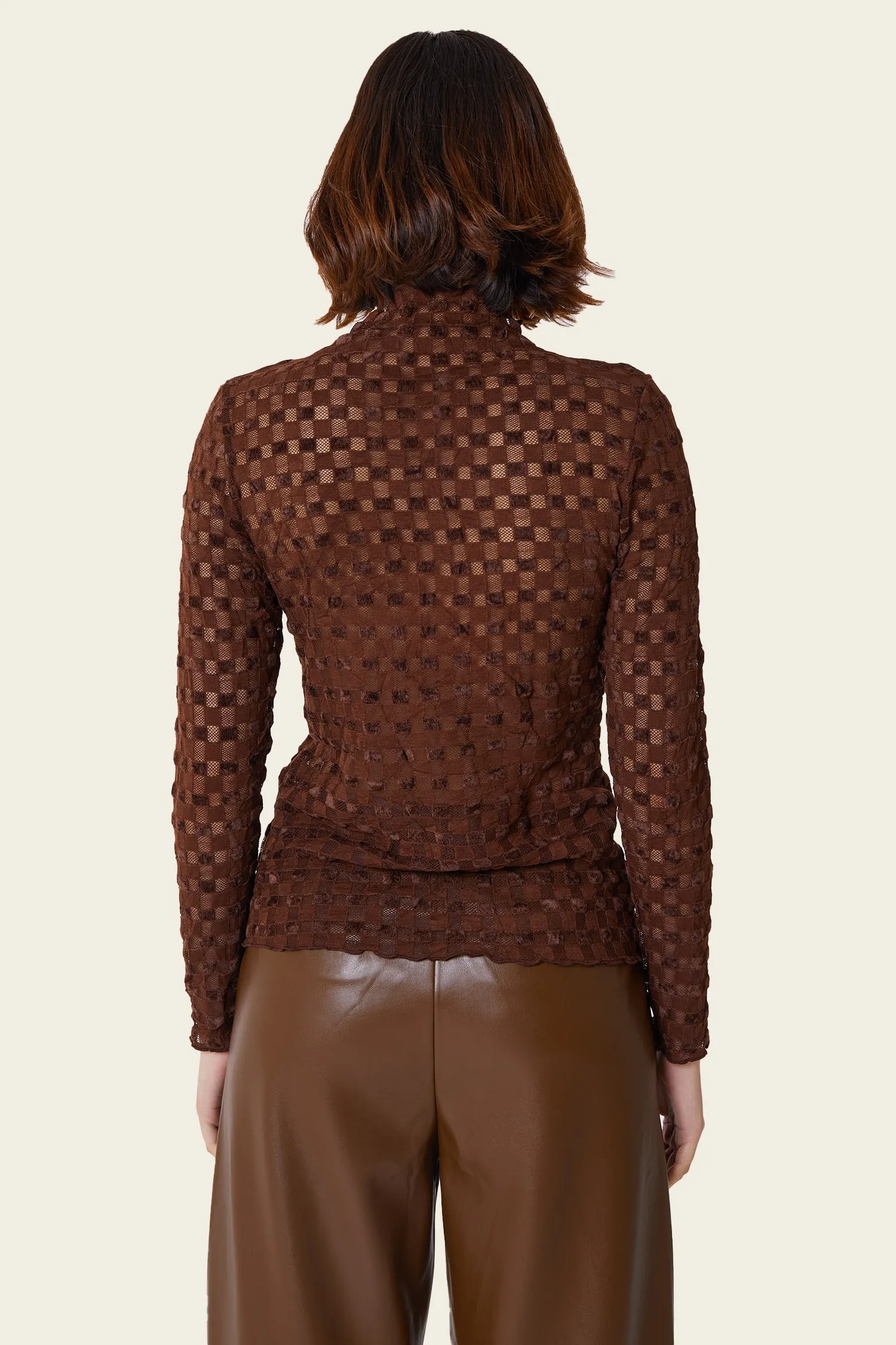 Harmony Checkered Mesh Top sold by FIND ME NOW product image thumbnail 3