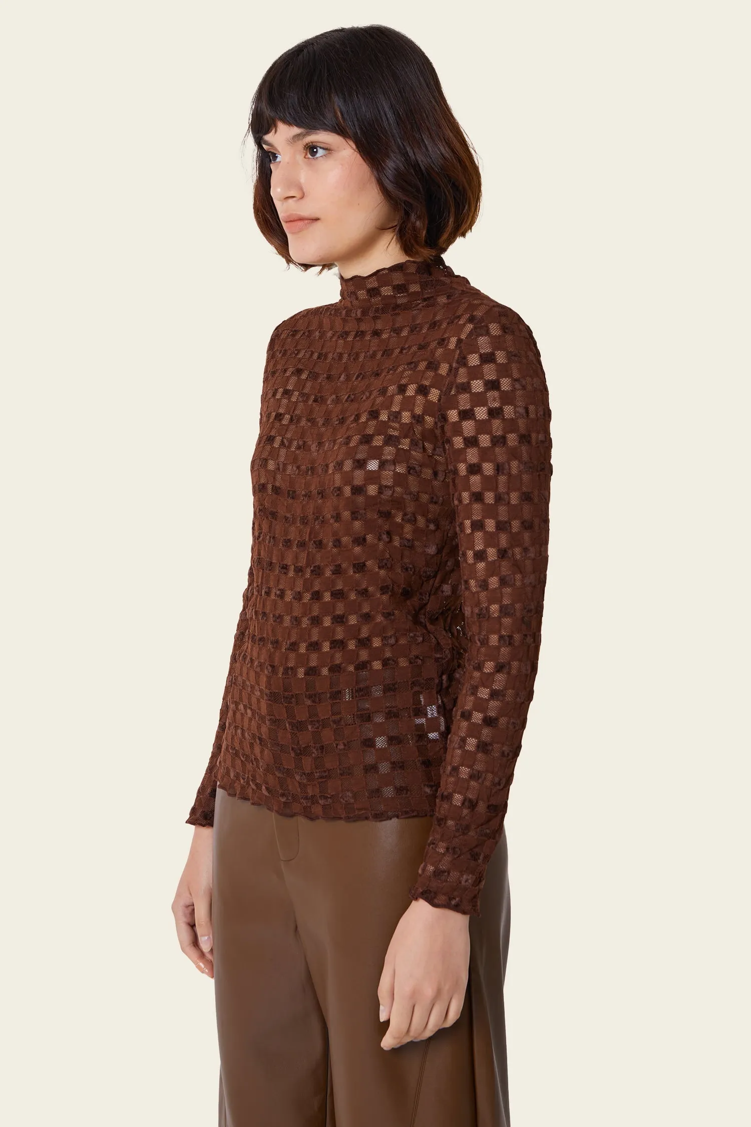 Harmony Checkered Mesh Top sold by FIND ME NOW product image thumbnail 2