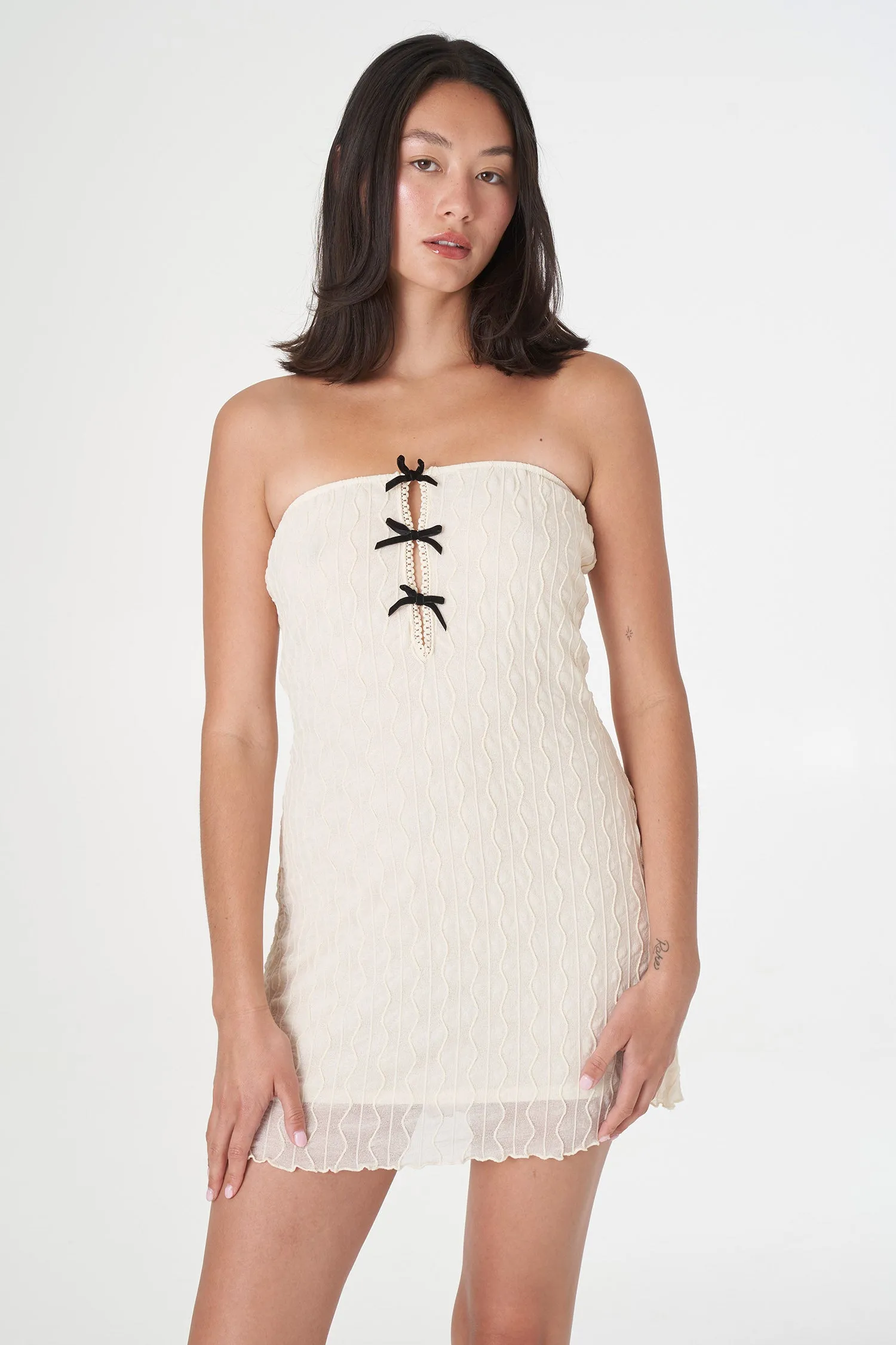Ross Bow Strapless Micro Mini Dress sold by FIND ME NOW