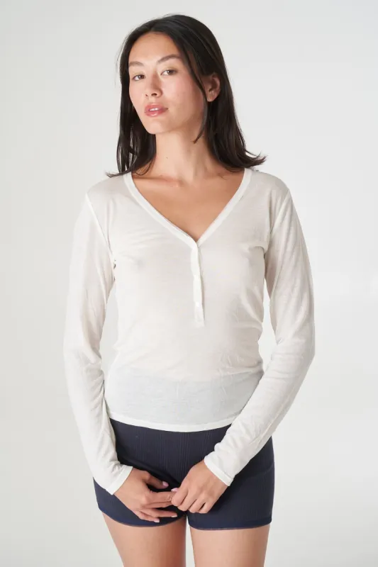 Tencel Blend Henley Tee sold by FIND ME NOW