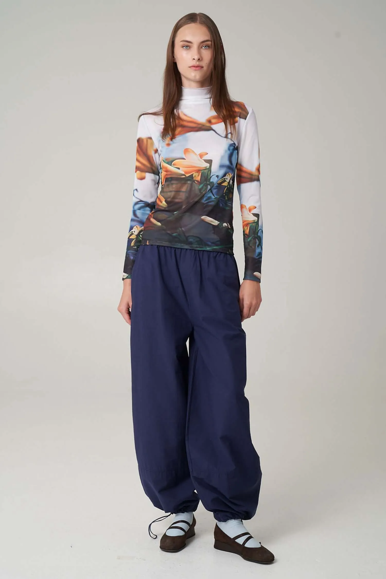 Paulie Mockneck Top in Tiger Lilies sold by FIND ME NOW product image thumbnail 3