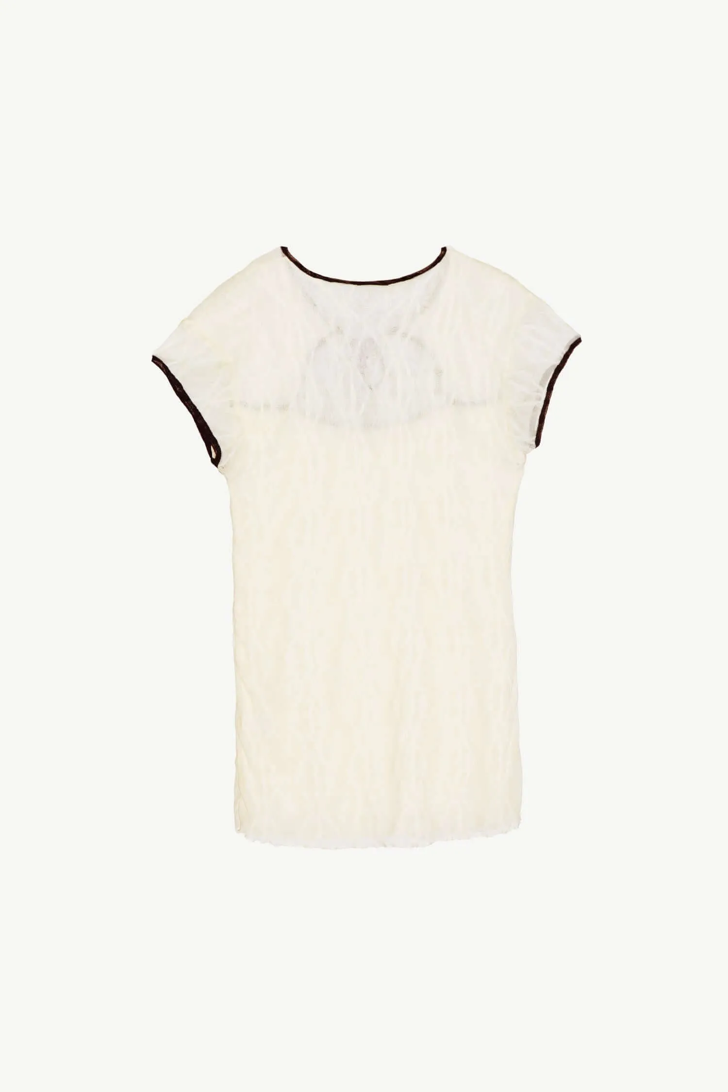Mariposa Lace Bow Tee in Piped Cloud sold by FIND ME NOW product image thumbnail 4