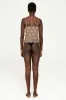 Floral Lace Front Tie Tank in Sand sold by FIND ME NOW
