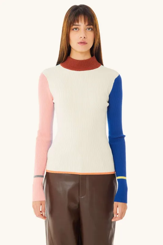 Bodhi Mockneck Long Sleeve in Malibu Blue sold by FIND ME NOW