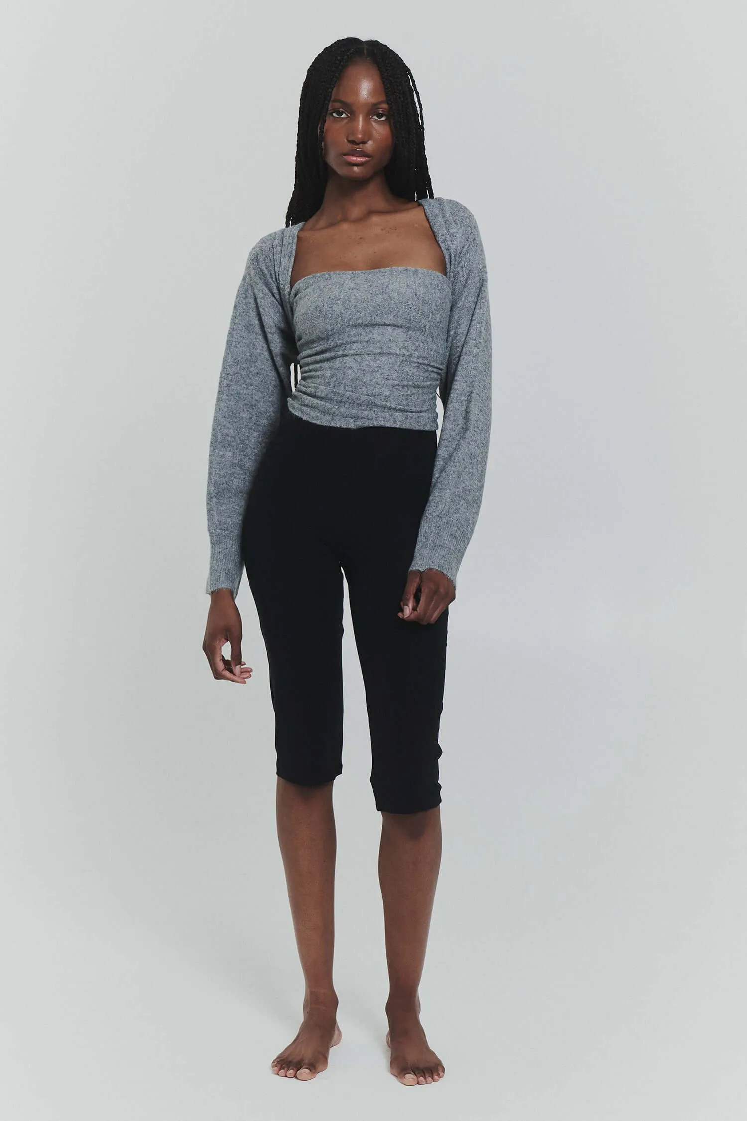 10-Way Wrap Knit Top in Grey sold by FIND ME NOW product image thumbnail 5