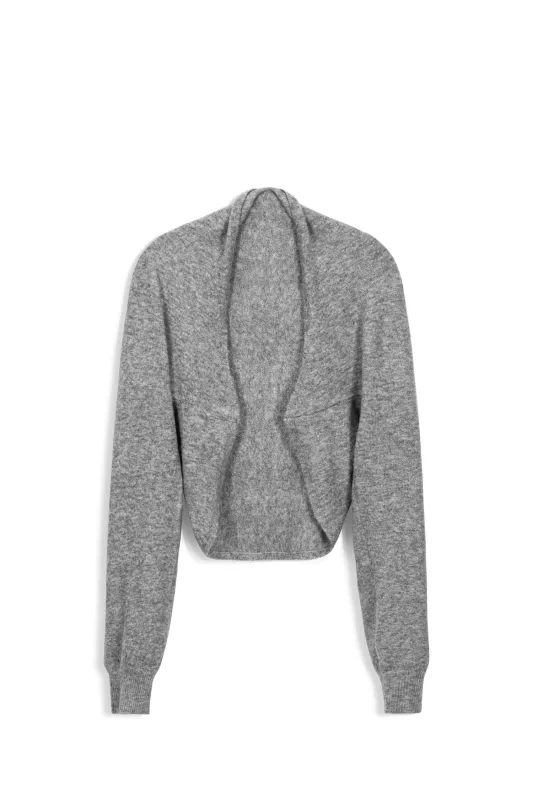 10-Way Wrap Knit Top in Grey sold by FIND ME NOW