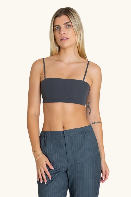 Savannah Bralette in Charcoal sold by FIND ME NOW