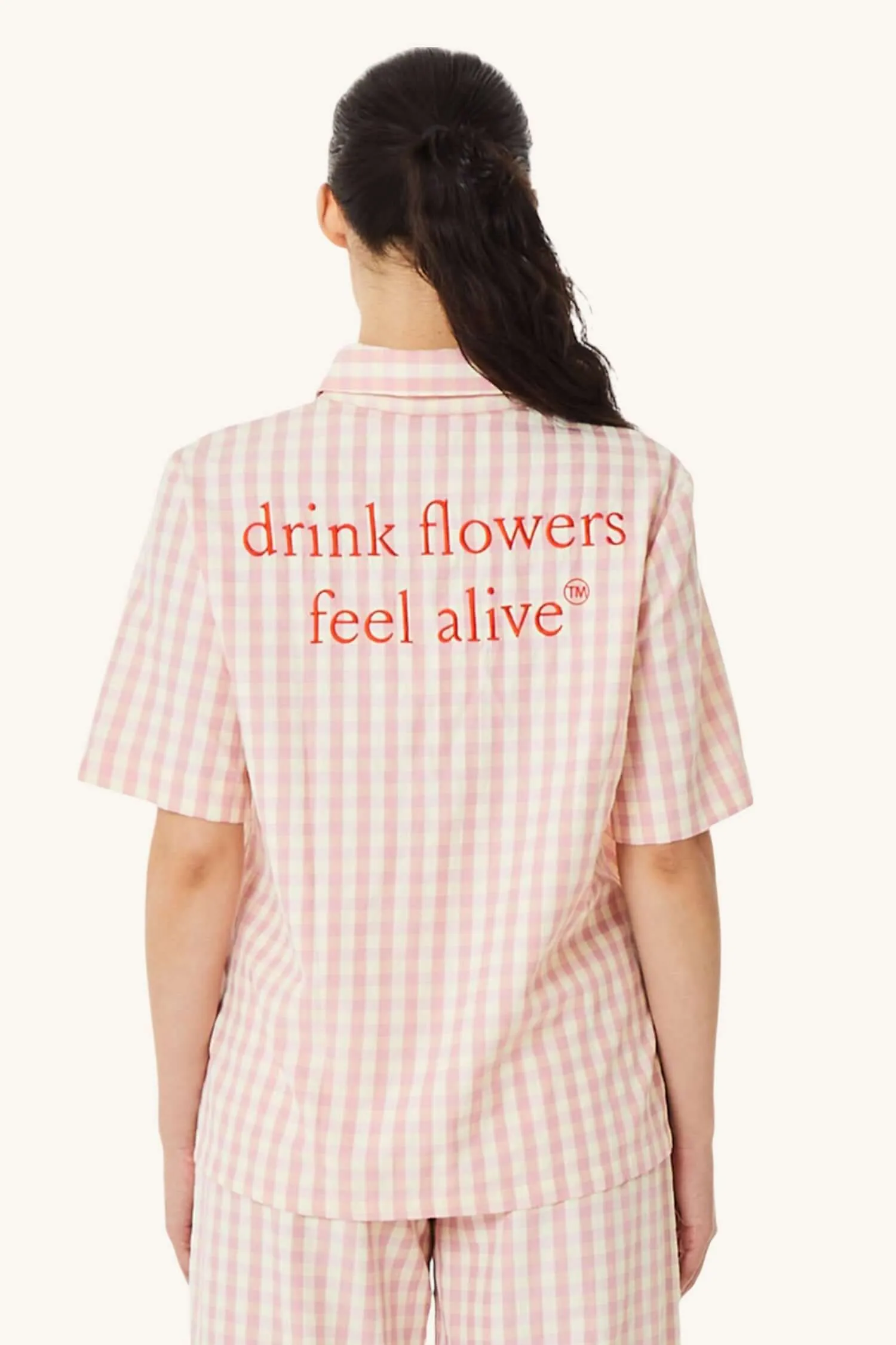 Rosa Button Down With Embroidery in Garden Rose Gingham sold by FIND ME NOW product image thumbnail 2