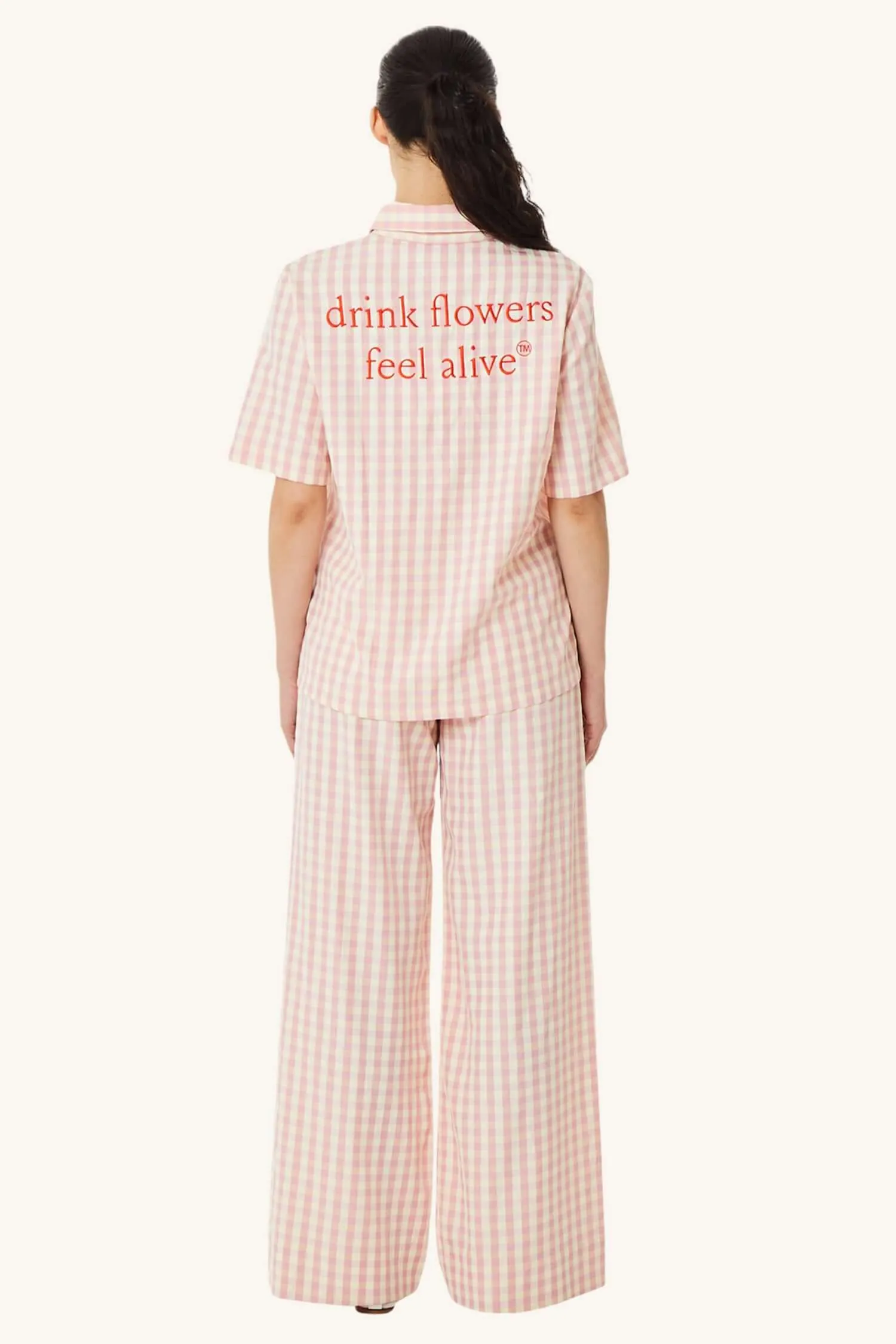 Rosa Button Down With Embroidery in Garden Rose Gingham sold by FIND ME NOW product image thumbnail 4