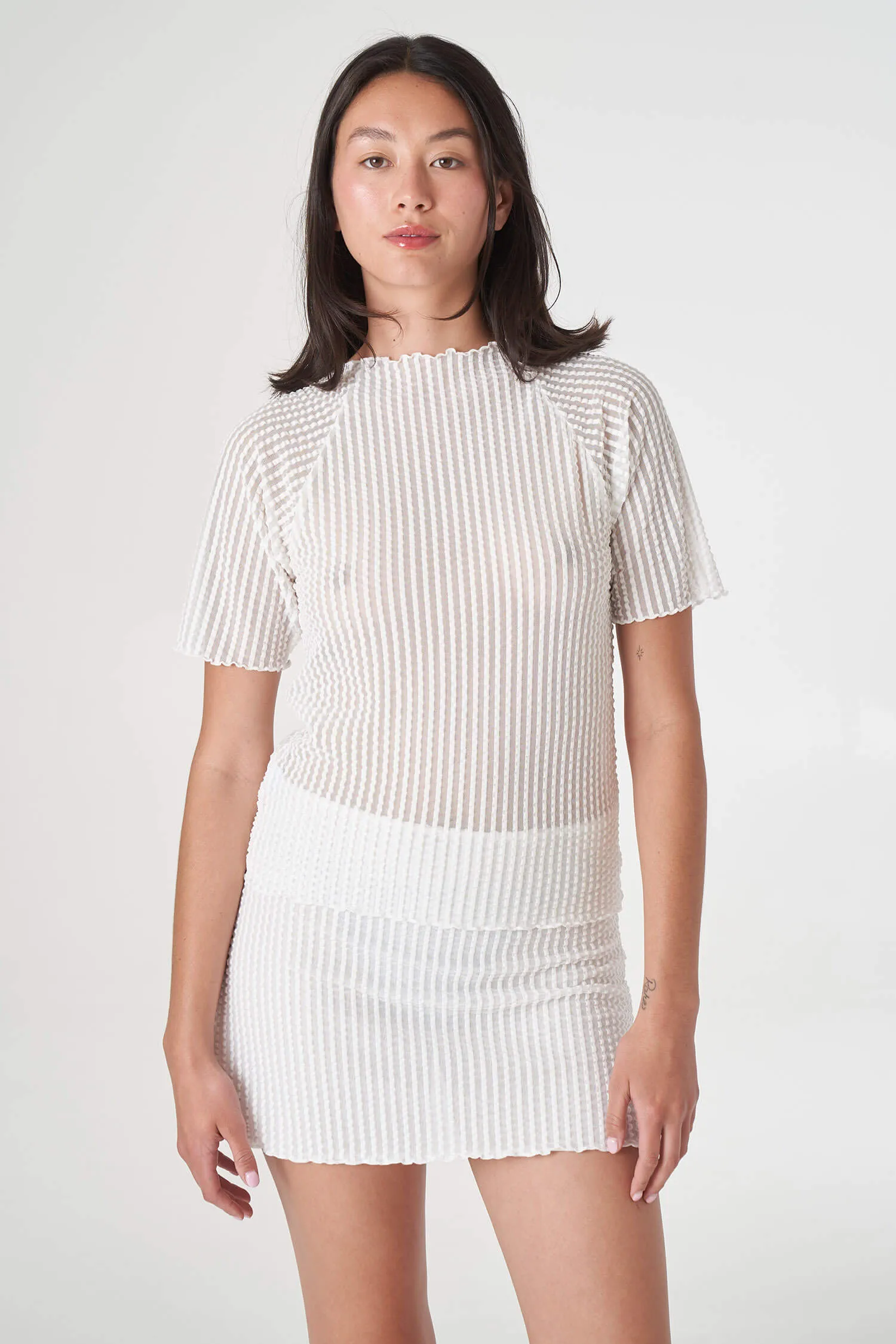 Addison Seersucker Mesh Skirt sold by FIND ME NOW product image thumbnail 3