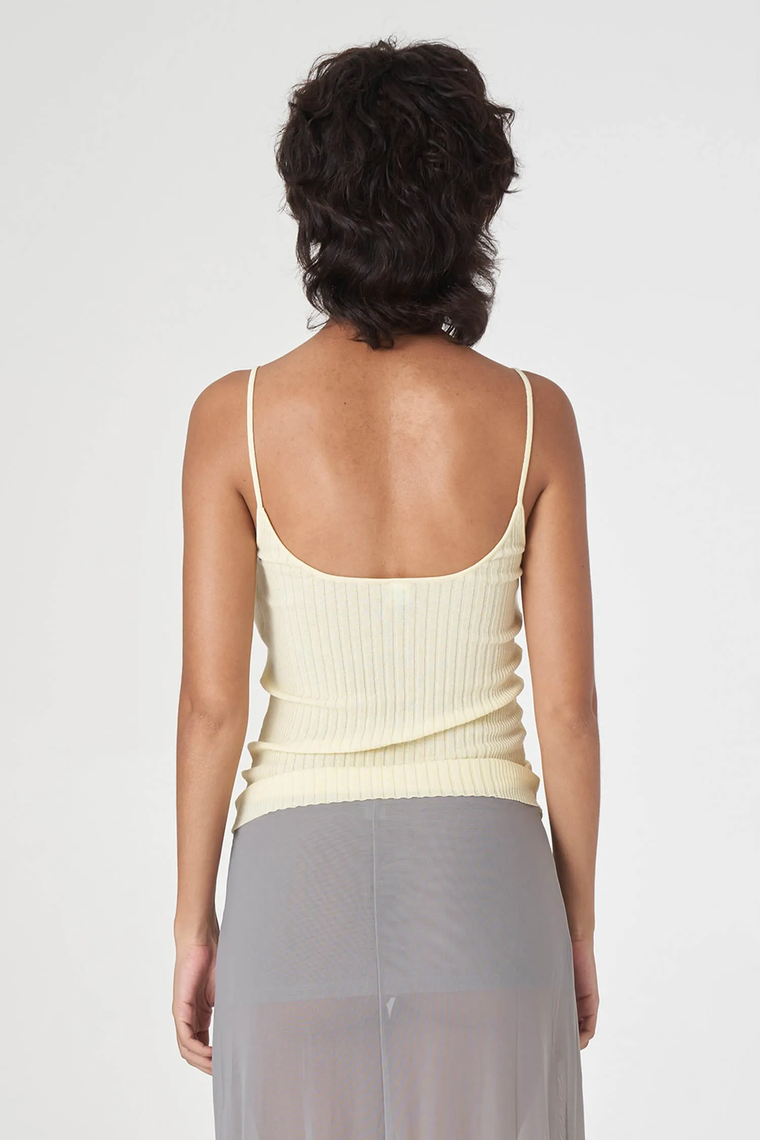 Light Weight Vary Rib Knit Tank in Butter sold by FIND ME NOW product image thumbnail 4