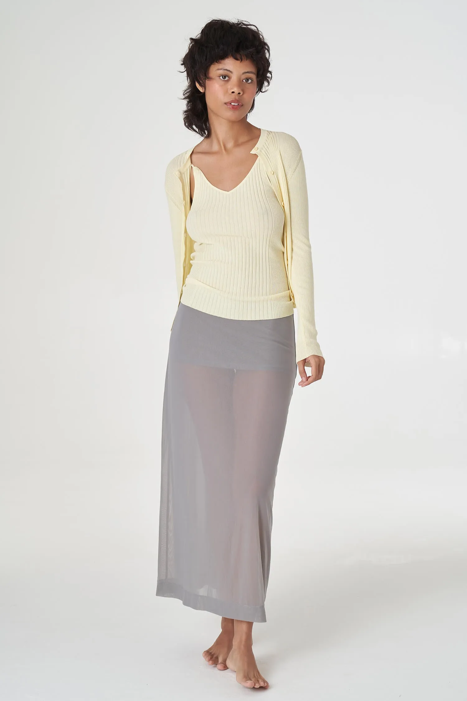 Light Weight Vary Rib Knit Tank in Butter sold by FIND ME NOW product image thumbnail 5