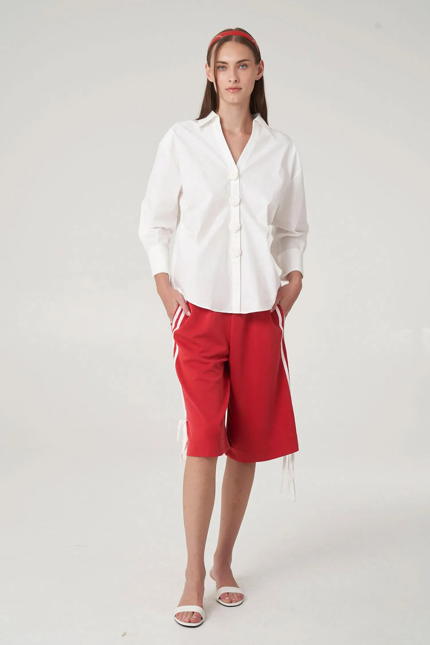 Rosette Button Up Long Sleeve Shirt sold by FIND ME NOW product image thumbnail 4