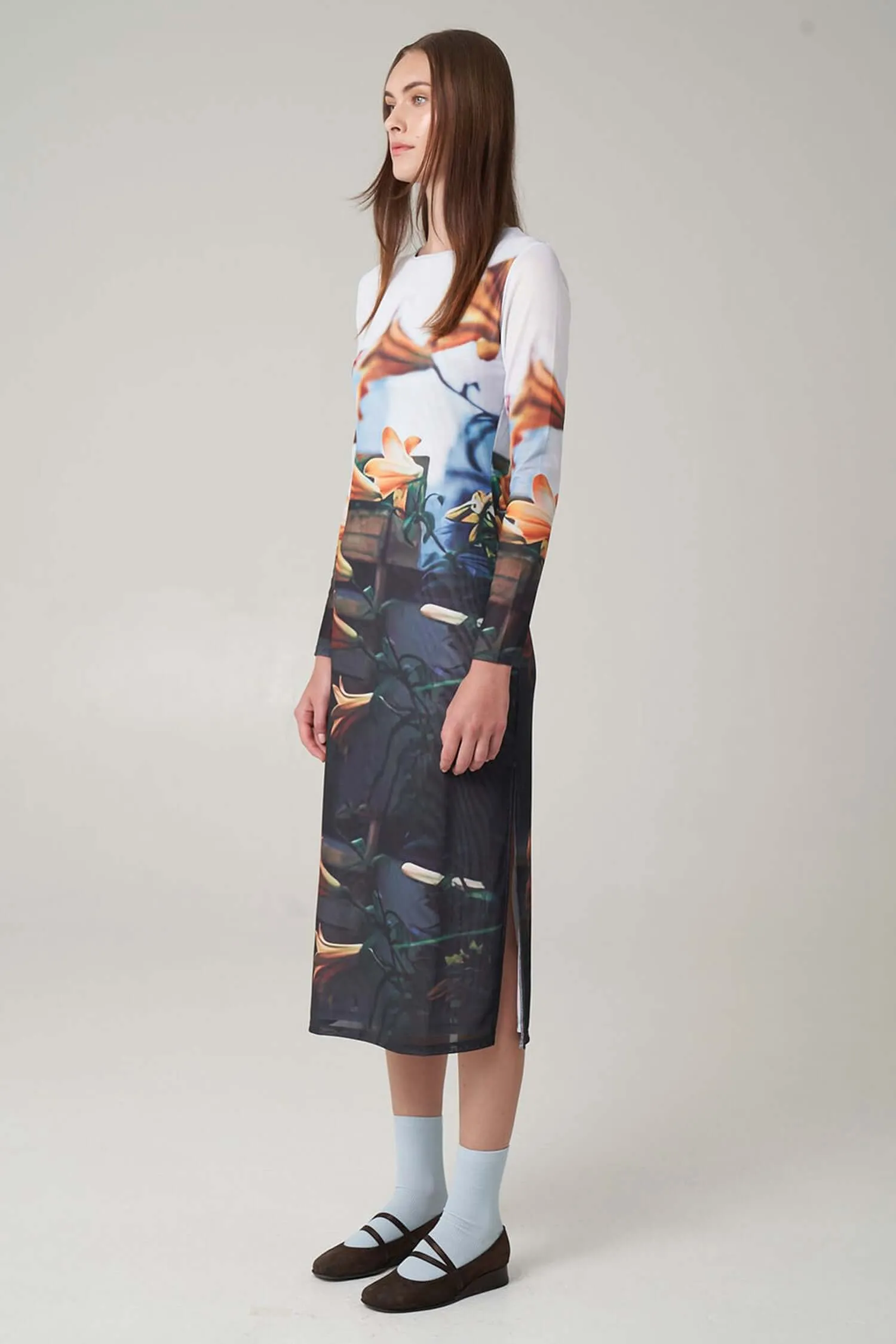 Paulie Midi Dress in Tiger Lilies sold by FIND ME NOW product image thumbnail 4
