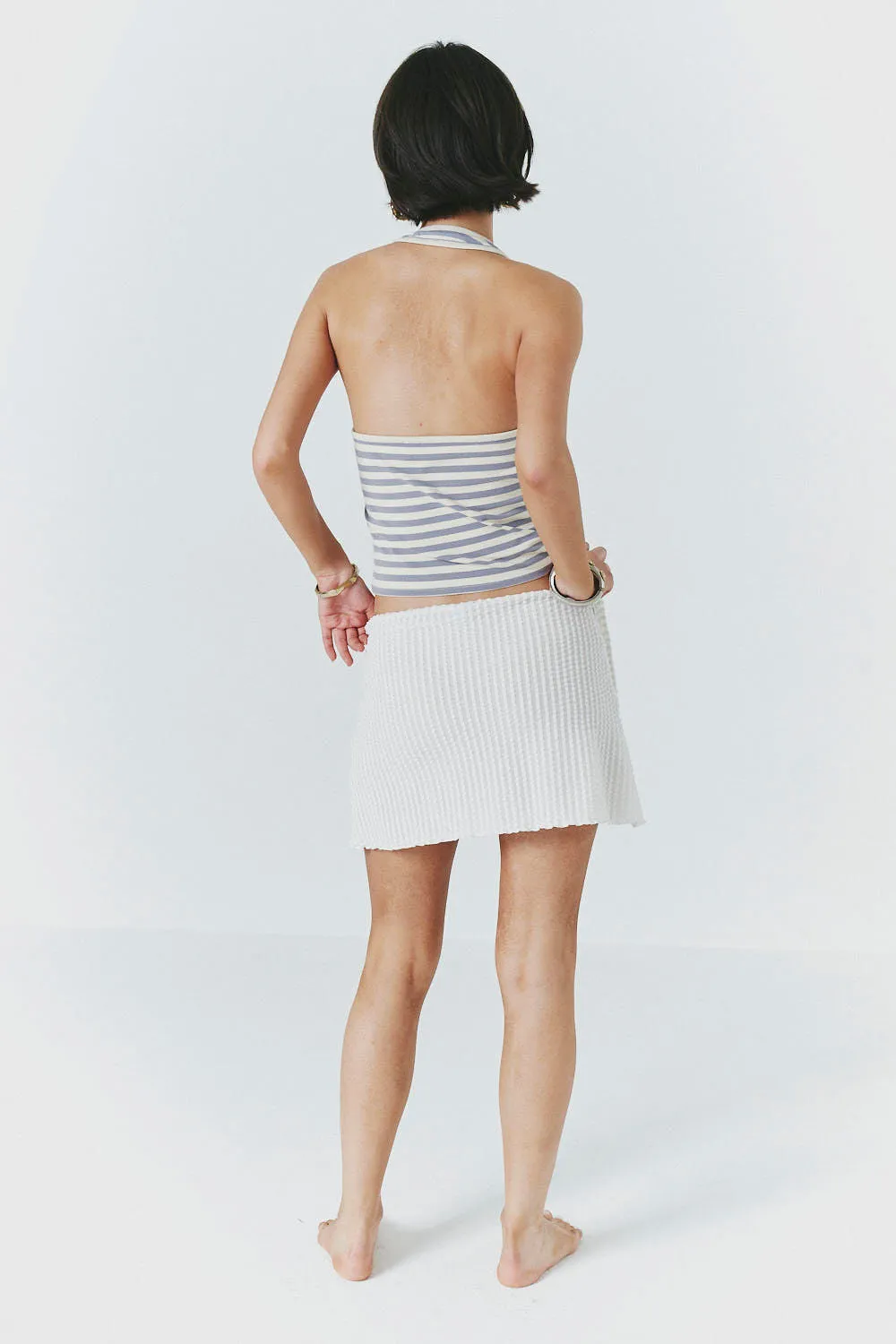 Button Halter Top in Seaside Stripe sold by FIND ME NOW product image thumbnail 4