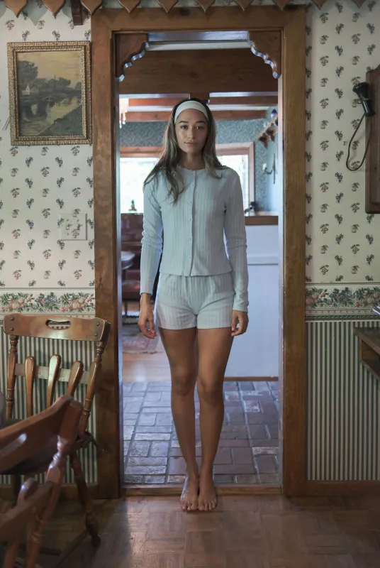 Pointelle Boxers in Powder Blue sold by FIND ME NOW