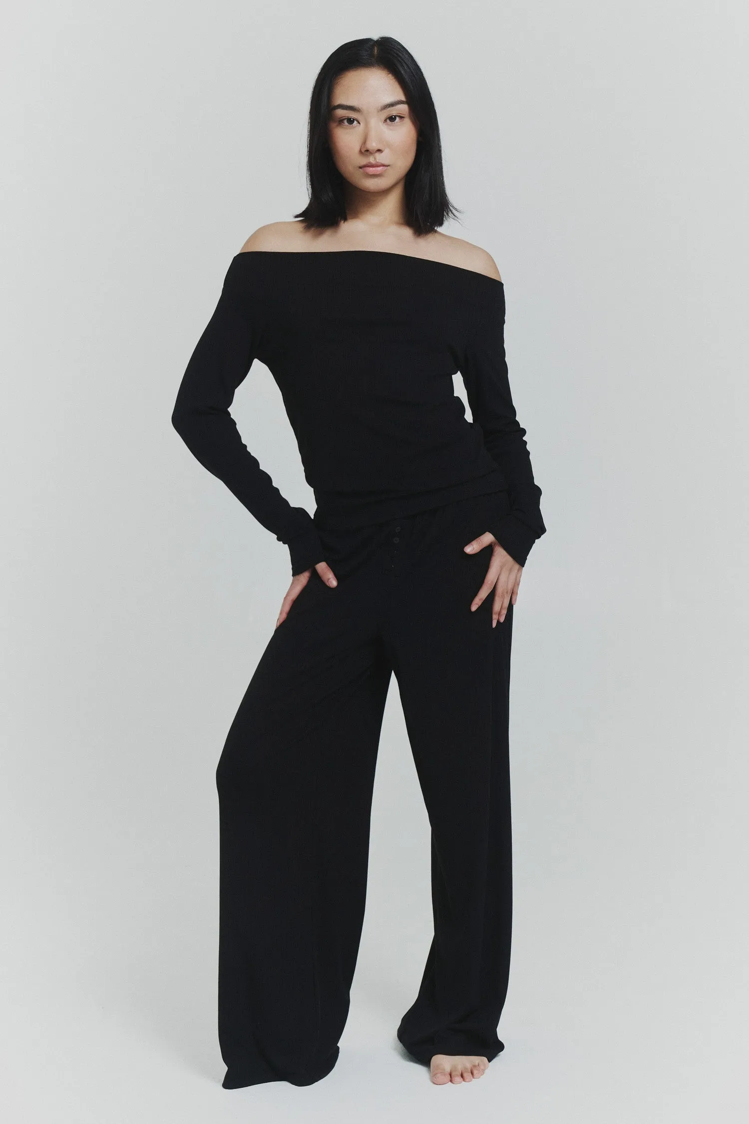 Long Sleeve Open Shoulder Top & Pants Bundle sold by FIND ME NOW product image thumbnail 4