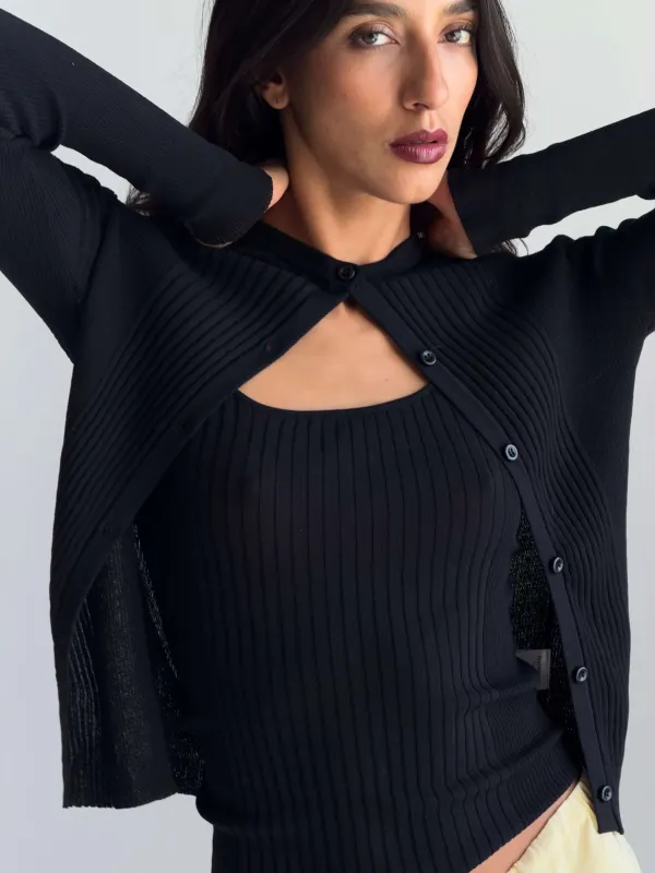 Ribbed Knit Cardigan sold by FIND ME NOW