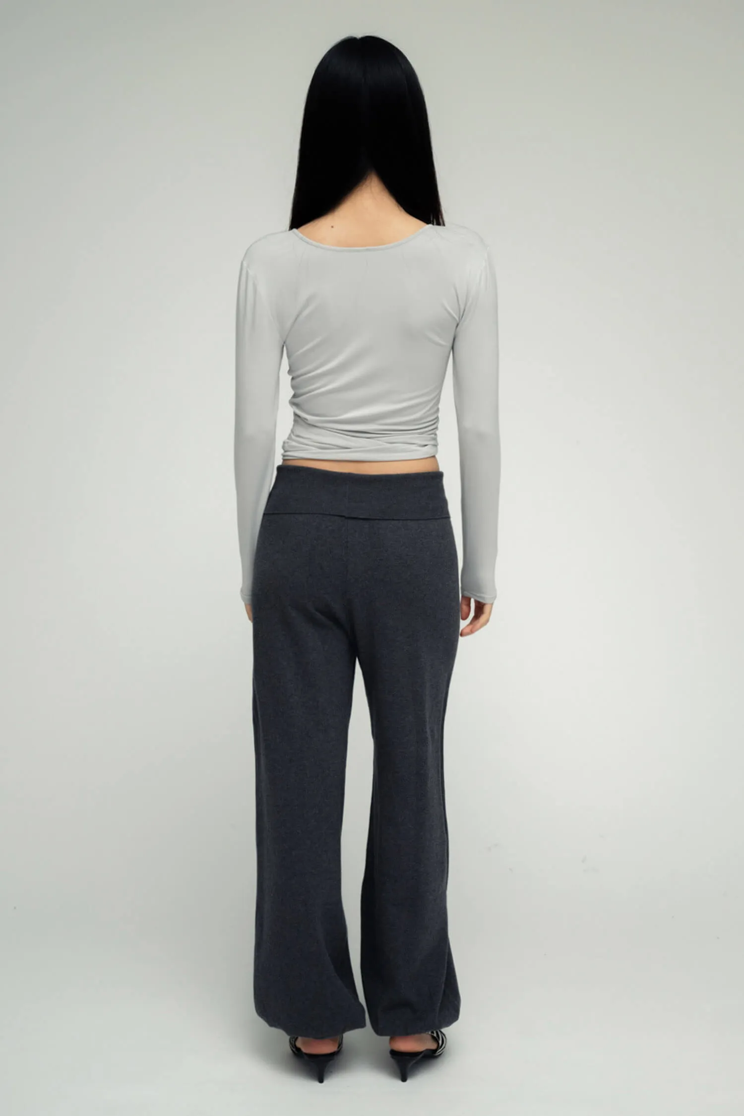 BALLERINA WRAP TOP IN GRAY sold by FIND ME NOW product image thumbnail 4