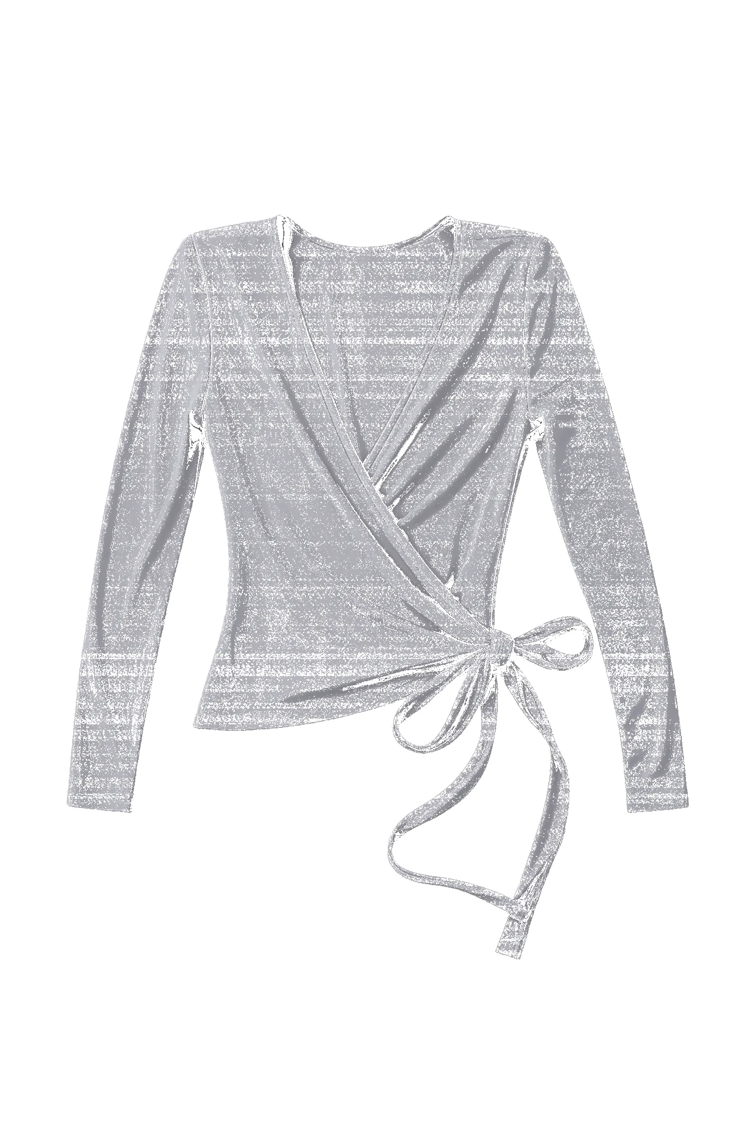 BALLERINA WRAP TOP IN GRAY sold by FIND ME NOW product image thumbnail 2