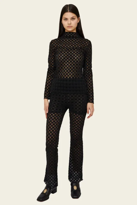 Harmony Checkered Mesh Top sold by FIND ME NOW