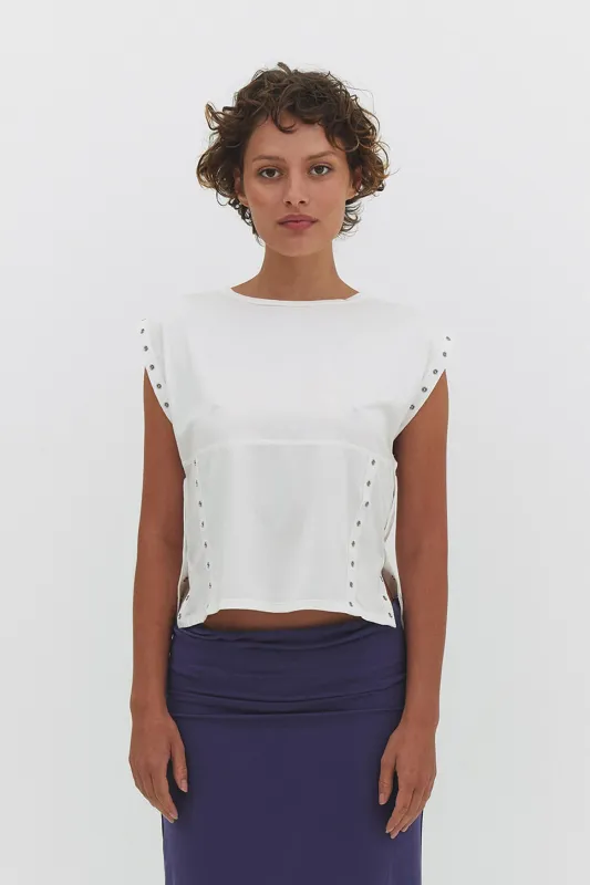 LIANA TOP IN MILK made by FIND ME NOW