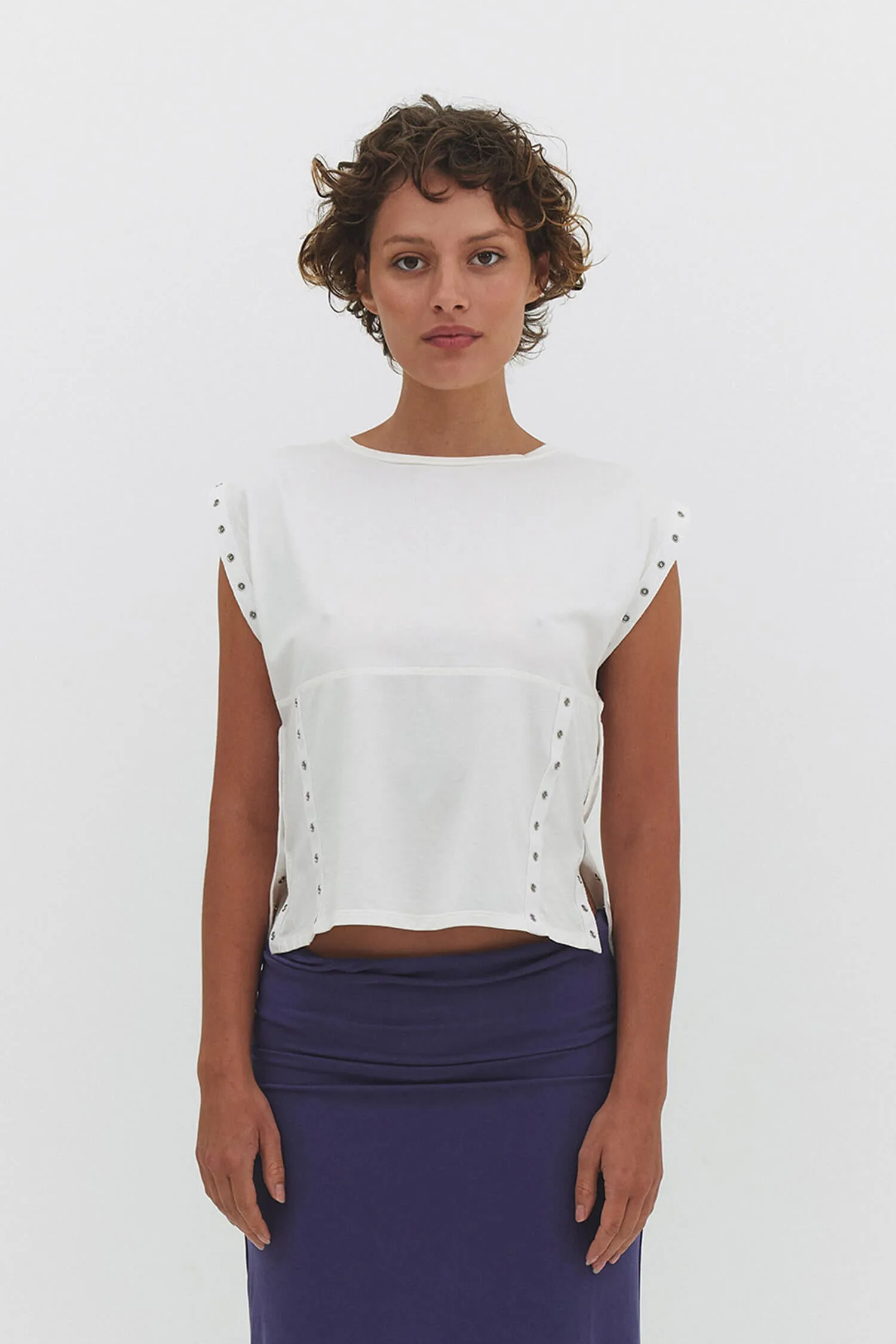 LIANA TOP IN MILK sold by FIND ME NOW