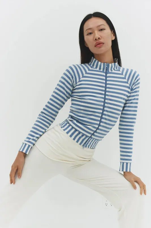 JUREMA JACKET IN WASHED BLUE AND WHITE made by FIND ME NOW