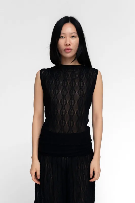 FLORA TOP IN BLACK made by FIND ME NOW
