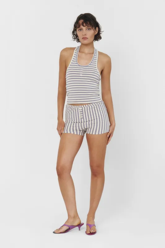 BRUNA HALTER TOP IN SEASIDE STRIPE made by FIND ME NOW