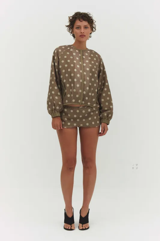 FABIO VOILE JACKET IN CREAM AND MOCHA made by FIND ME NOW