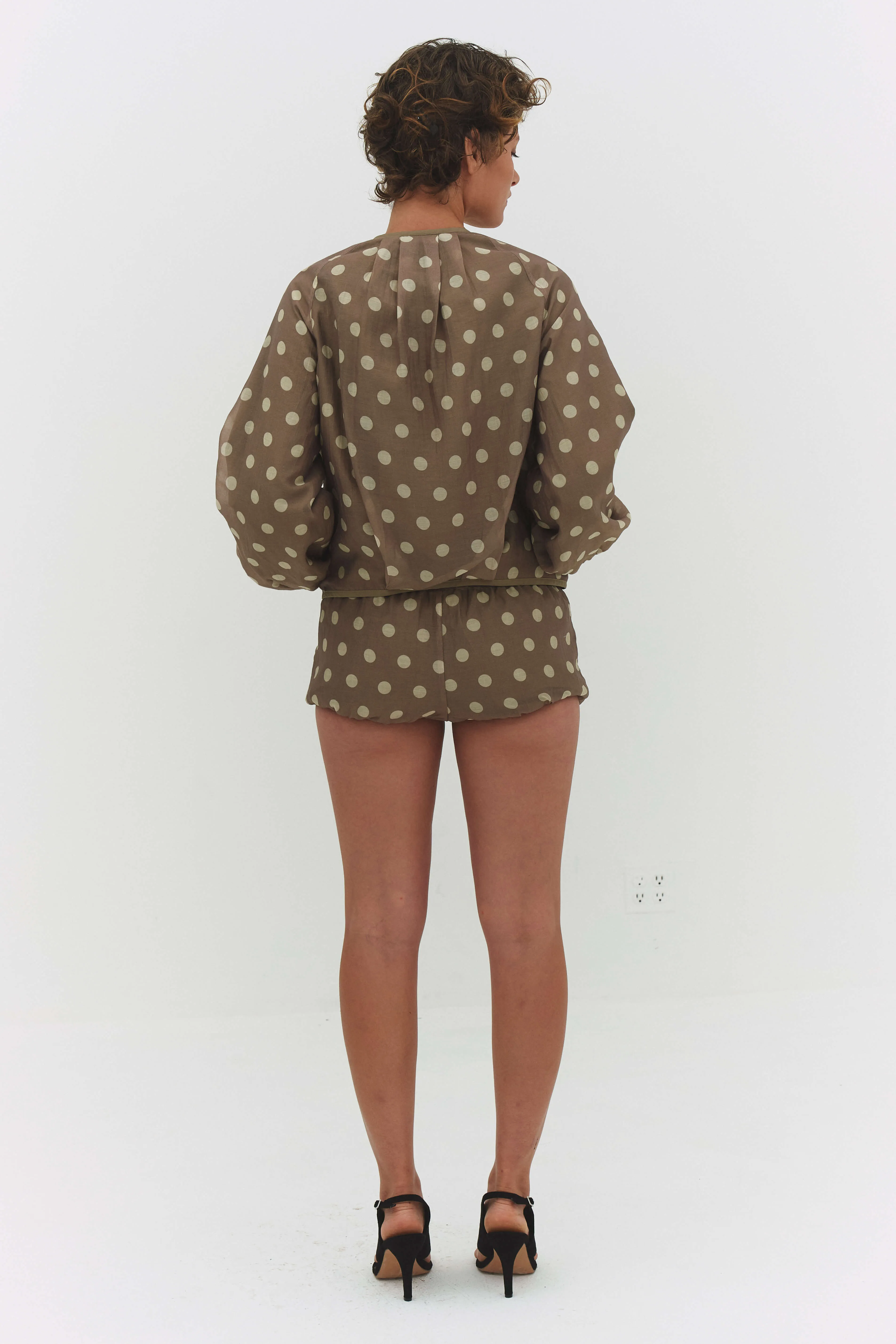 FABIO VOILE JACKET IN CREAM AND MOCHA sold by FIND ME NOW product image thumbnail 4