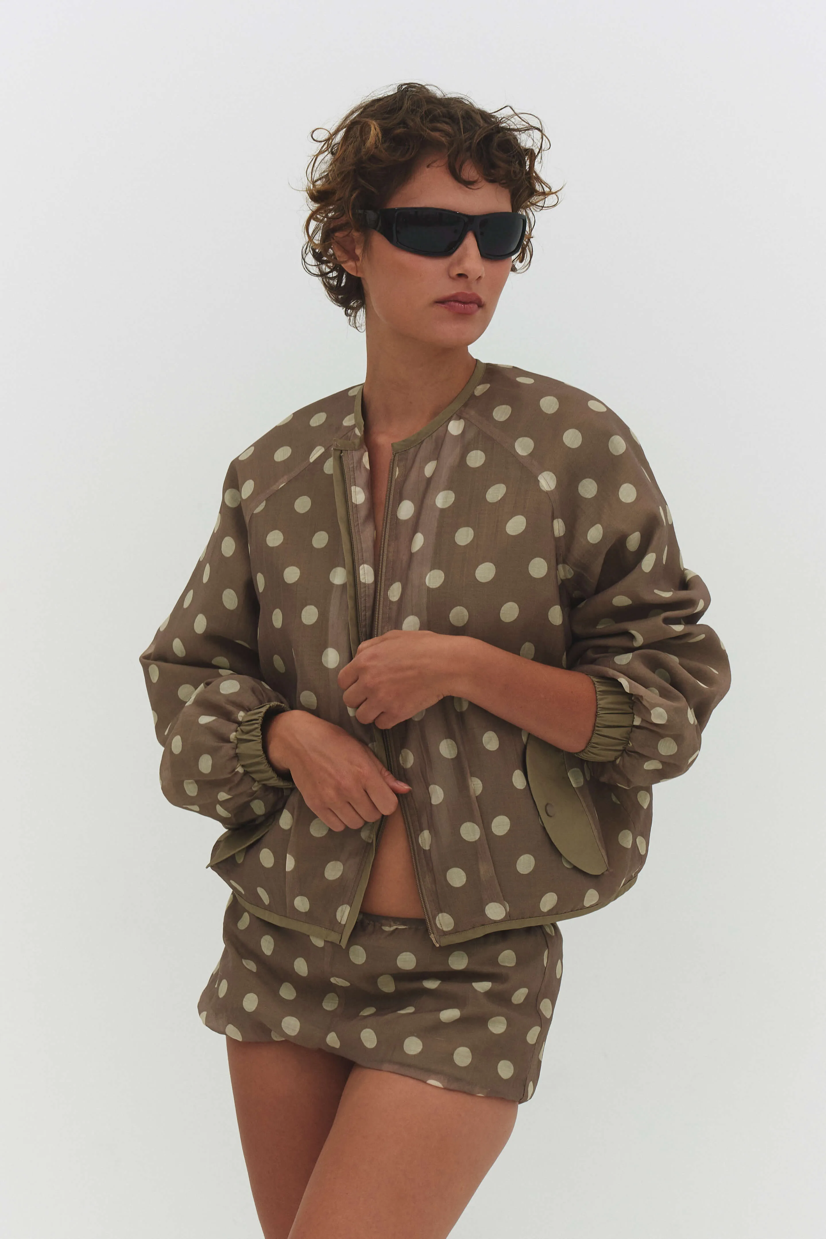 FABIO VOILE JACKET IN CREAM AND MOCHA sold by FIND ME NOW product image thumbnail 5