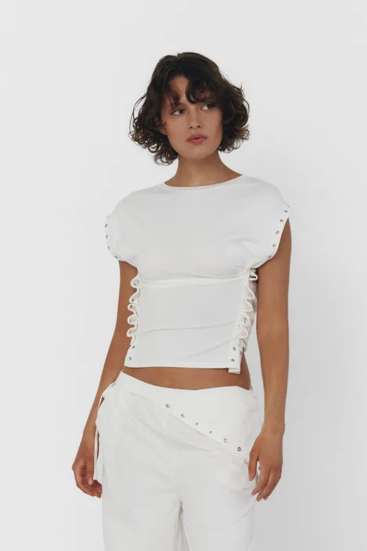LIANA TOP IN MILK made by FIND ME NOW
