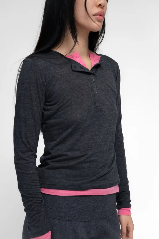HARAM TOP IN CHARCOAL made by FIND ME NOW