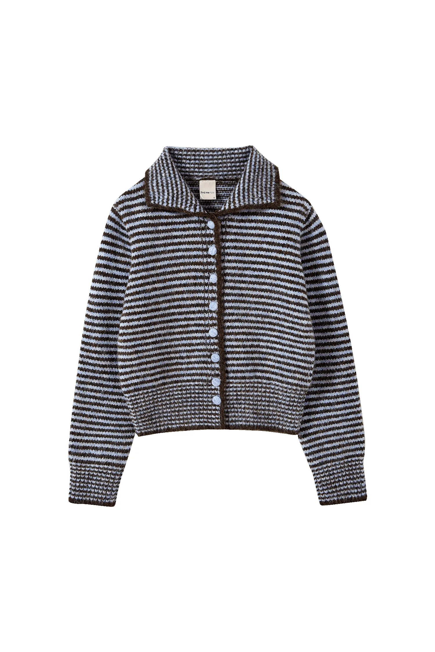 HO-SOOK KNIT CARDIGAN IN BLUE STRIPE sold by FIND ME NOW product image thumbnail 2