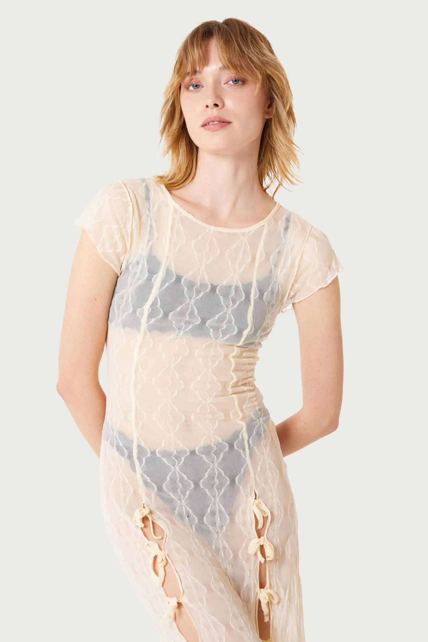 Mariposa Lace Midi Dress sold by FIND ME NOW