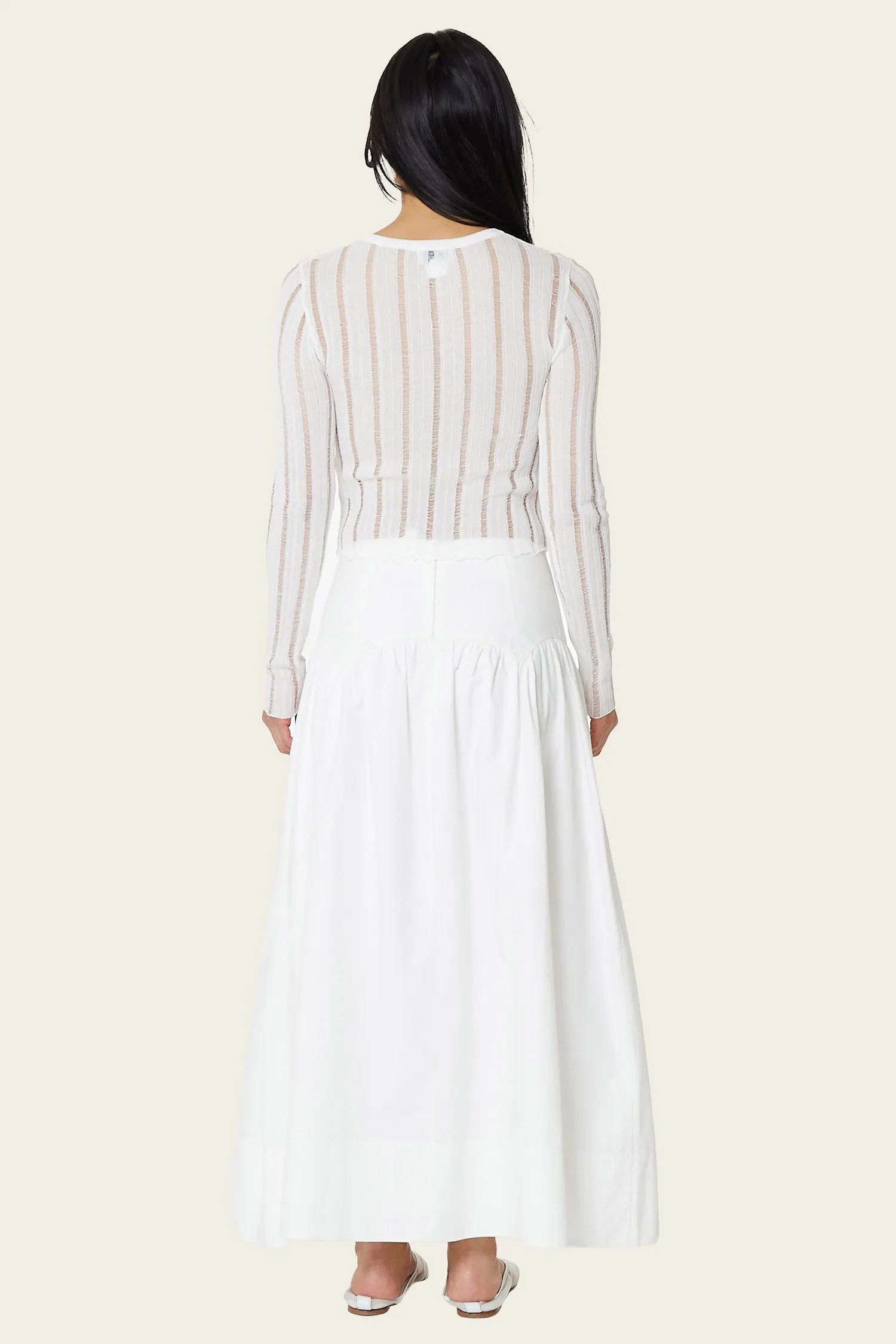 Tamia Pleated Skirt in Bone sold by FIND ME NOW product image thumbnail 4