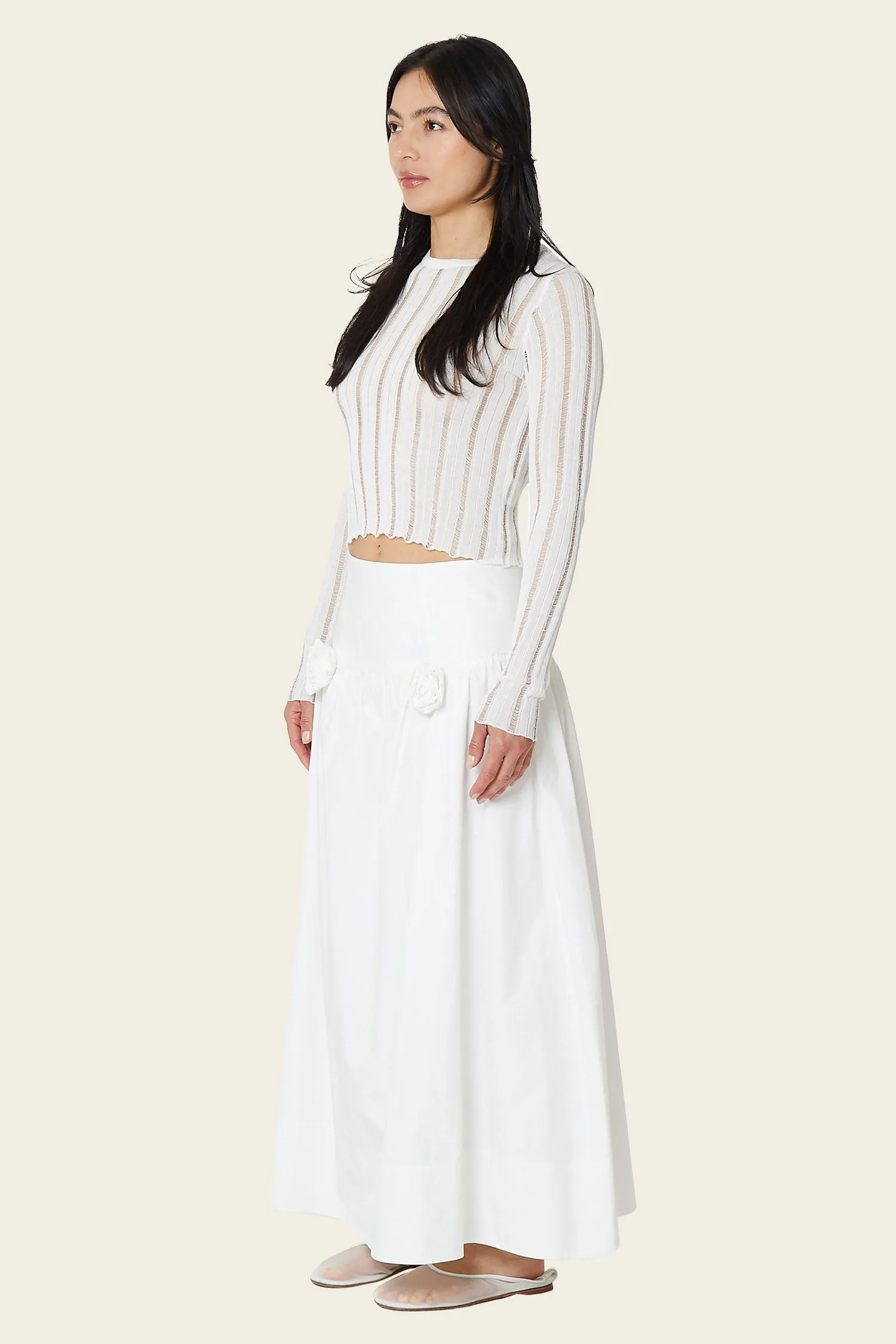 Tamia Pleated Skirt in Bone sold by FIND ME NOW product image thumbnail 3