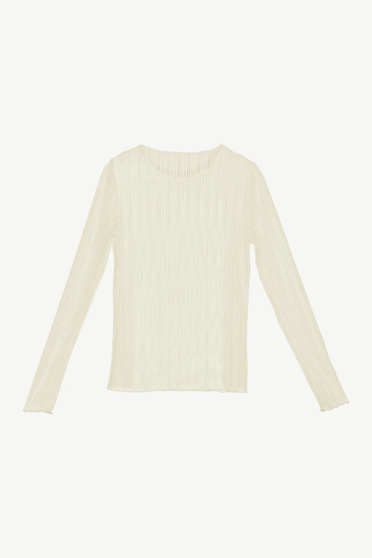 Ribbed Mesh Crew Long Sleeve sold by FIND ME NOW product image thumbnail 3