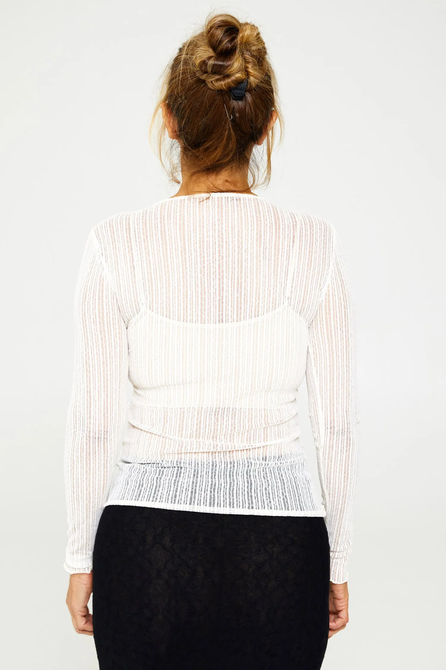 Ribbed Mesh Crew Long Sleeve sold by FIND ME NOW product image thumbnail 5